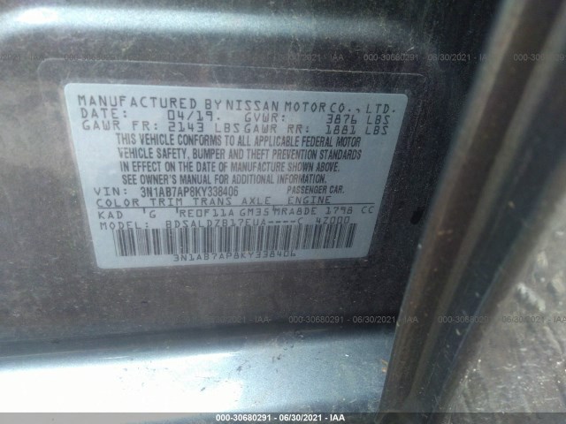 Photo 8 VIN: 3N1AB7AP8KY338406 - NISSAN SENTRA 