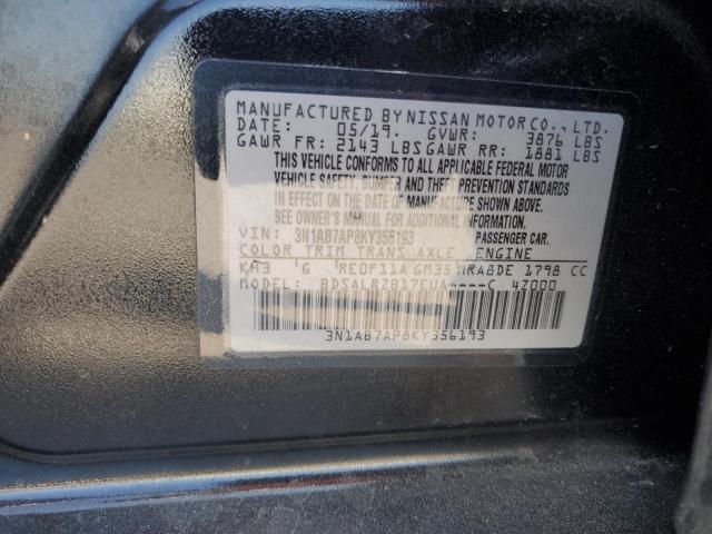 Photo 11 VIN: 3N1AB7AP8KY356193 - NISSAN SENTRA S 