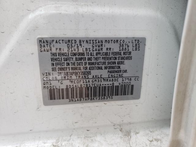 Photo 9 VIN: 3N1AB7AP8KY358395 - NISSAN SENTRA S 