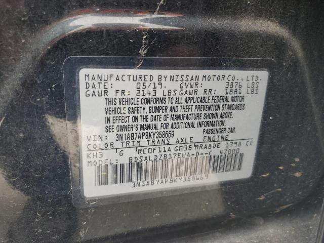 Photo 12 VIN: 3N1AB7AP8KY358669 - NISSAN SENTRA S 