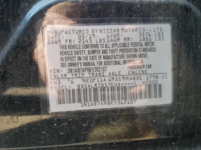 Photo 12 VIN: 3N1AB7AP8KY362107 - NISSAN SENTRA 