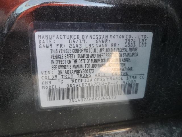 Photo 11 VIN: 3N1AB7AP8KY366173 - NISSAN SENTRA S 