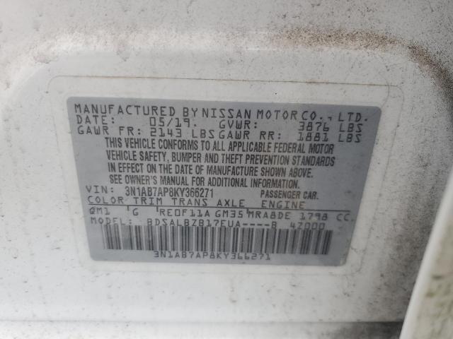 Photo 11 VIN: 3N1AB7AP8KY366271 - NISSAN SENTRA 