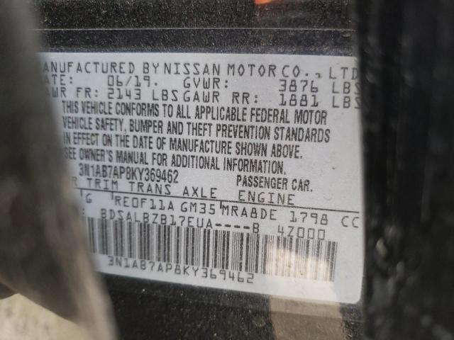 Photo 12 VIN: 3N1AB7AP8KY369462 - NISSAN SENTRA 