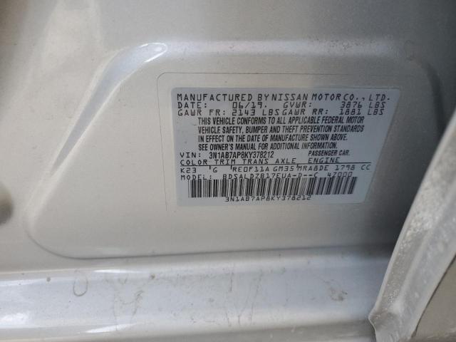 Photo 12 VIN: 3N1AB7AP8KY378212 - NISSAN SENTRA 