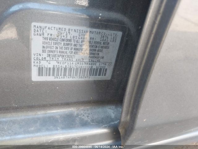 Photo 8 VIN: 3N1AB7AP8KY382471 - NISSAN SENTRA 