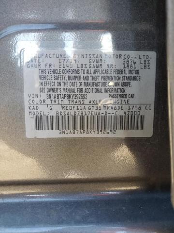 Photo 11 VIN: 3N1AB7AP8KY392692 - NISSAN SENTRA S 