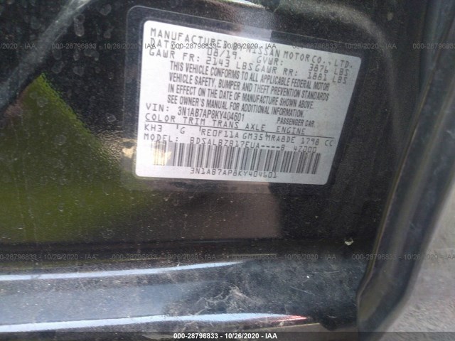 Photo 8 VIN: 3N1AB7AP8KY404601 - NISSAN SENTRA 