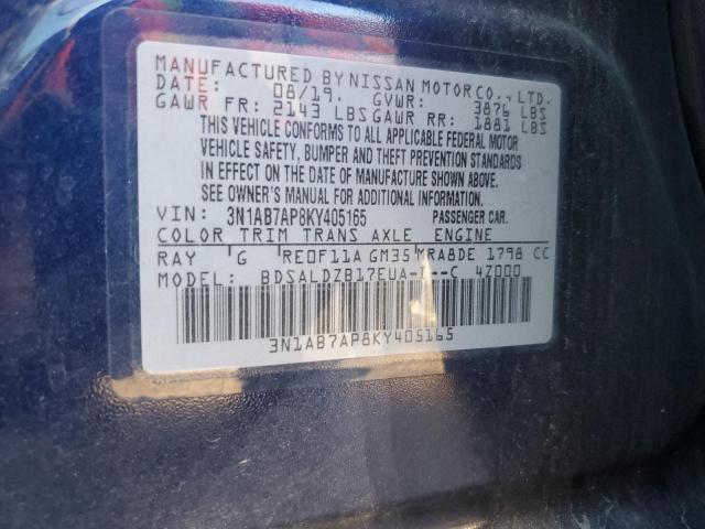 Photo 11 VIN: 3N1AB7AP8KY405165 - NISSAN SENTRA S 