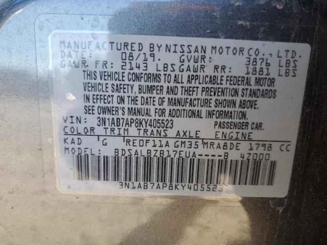 Photo 11 VIN: 3N1AB7AP8KY405523 - NISSAN SENTRA 