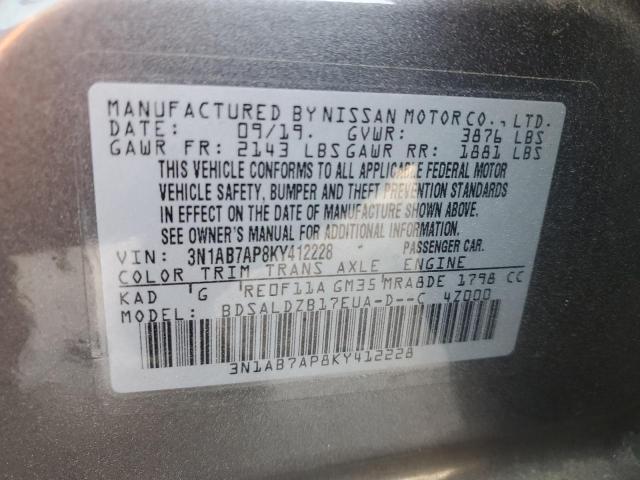 Photo 11 VIN: 3N1AB7AP8KY412228 - NISSAN SENTRA S 