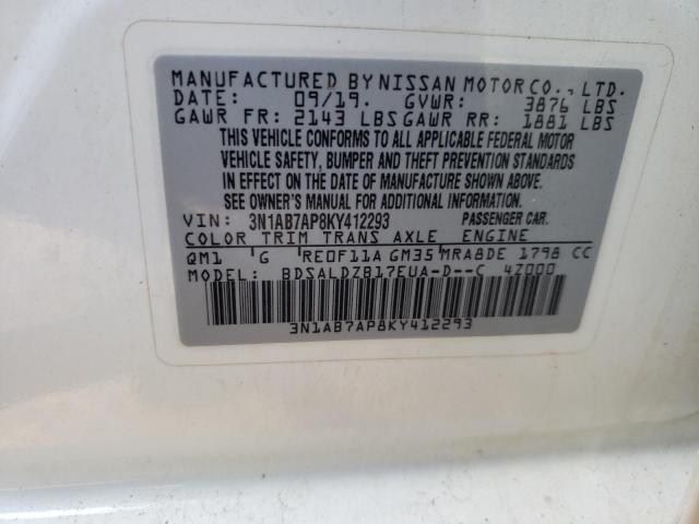 Photo 11 VIN: 3N1AB7AP8KY412293 - NISSAN SENTRA S 