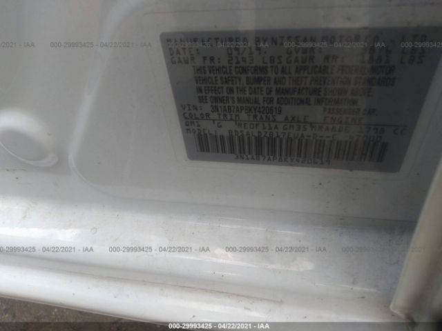 Photo 8 VIN: 3N1AB7AP8KY420619 - NISSAN SENTRA 