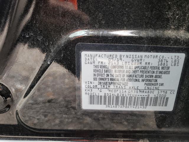 Photo 9 VIN: 3N1AB7AP8KY421432 - NISSAN SENTRA S 