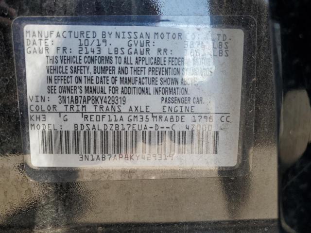 Photo 11 VIN: 3N1AB7AP8KY429319 - NISSAN SENTRA S 