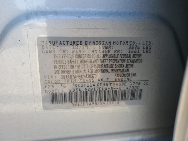 Photo 11 VIN: 3N1AB7AP8KY430373 - NISSAN SENTRA 