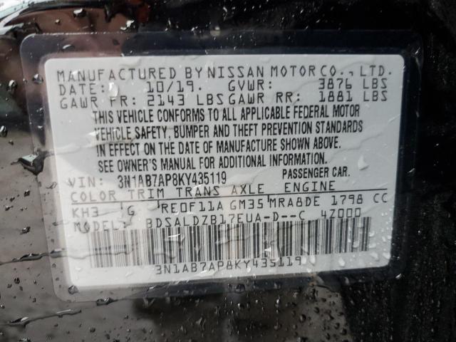 Photo 12 VIN: 3N1AB7AP8KY435119 - NISSAN SENTRA 