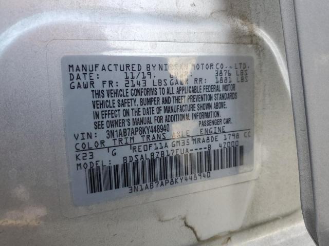 Photo 9 VIN: 3N1AB7AP8KY448940 - NISSAN SENTRA S 