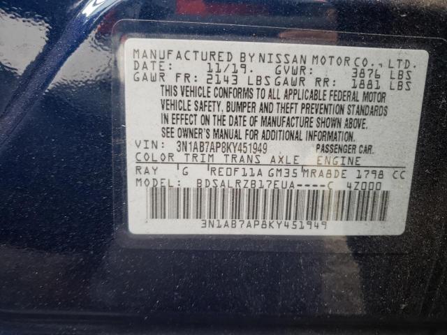 Photo 9 VIN: 3N1AB7AP8KY451949 - NISSAN SENTRA S 