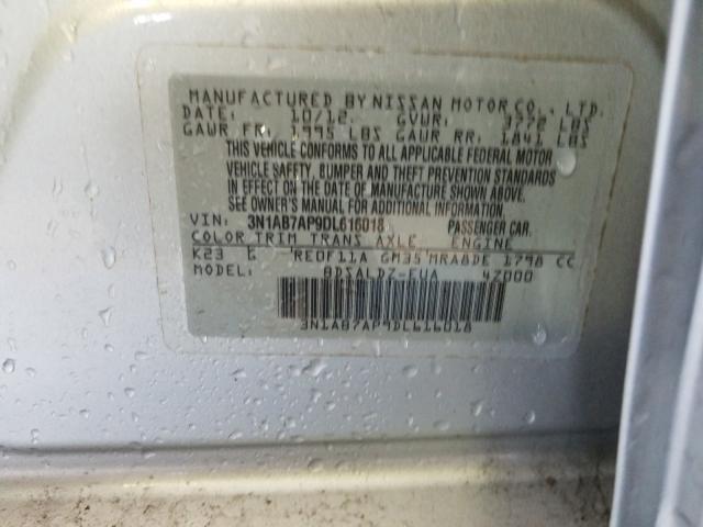 Photo 9 VIN: 3N1AB7AP9DL616018 - NISSAN SENTRA S 