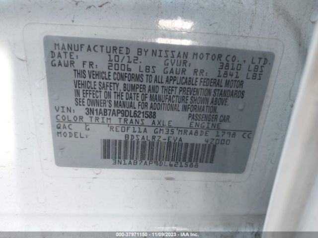 Photo 8 VIN: 3N1AB7AP9DL621588 - NISSAN SENTRA 