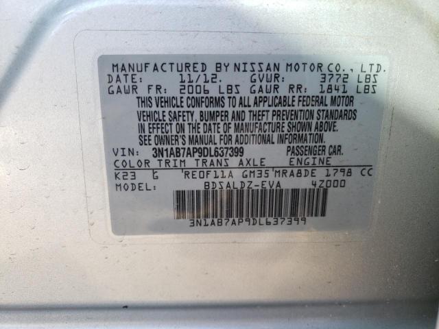 Photo 12 VIN: 3N1AB7AP9DL637399 - NISSAN SENTRA S 