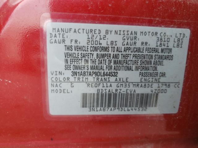 Photo 9 VIN: 3N1AB7AP9DL644532 - NISSAN SENTRA S 