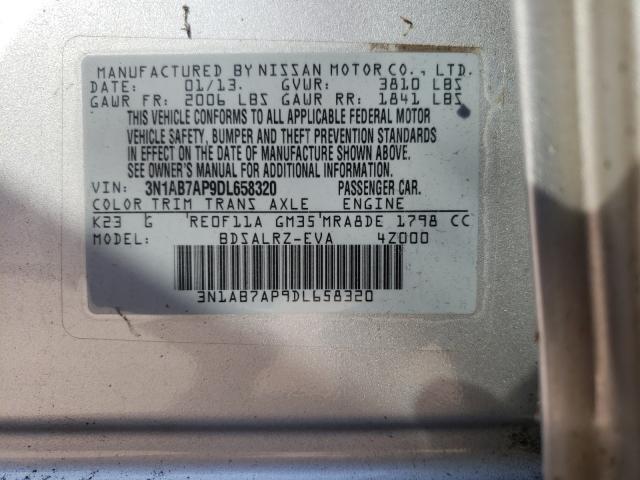 Photo 9 VIN: 3N1AB7AP9DL658320 - NISSAN SENTRA 