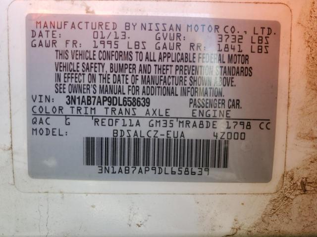 Photo 11 VIN: 3N1AB7AP9DL658639 - NISSAN SENTRA S 