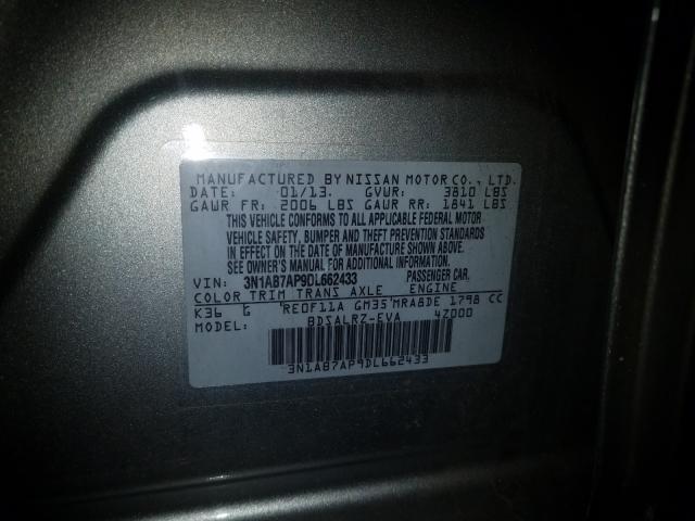 Photo 9 VIN: 3N1AB7AP9DL662433 - NISSAN SENTRA S 