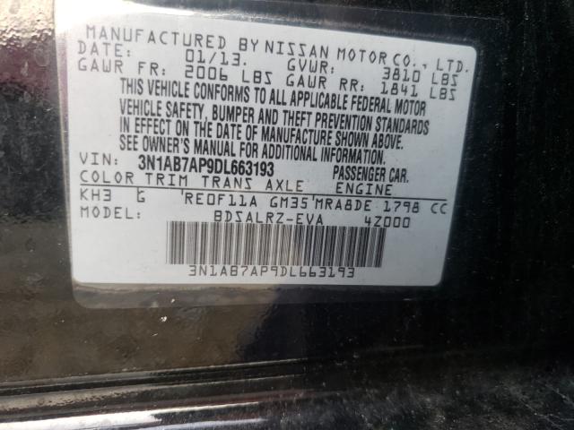 Photo 9 VIN: 3N1AB7AP9DL663193 - NISSAN SENTRA S 