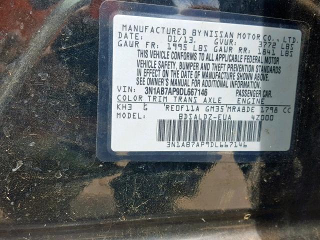 Photo 9 VIN: 3N1AB7AP9DL667146 - NISSAN SENTRA S 