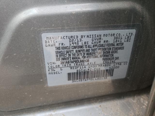 Photo 9 VIN: 3N1AB7AP9DL680138 - NISSAN SENTRA S 