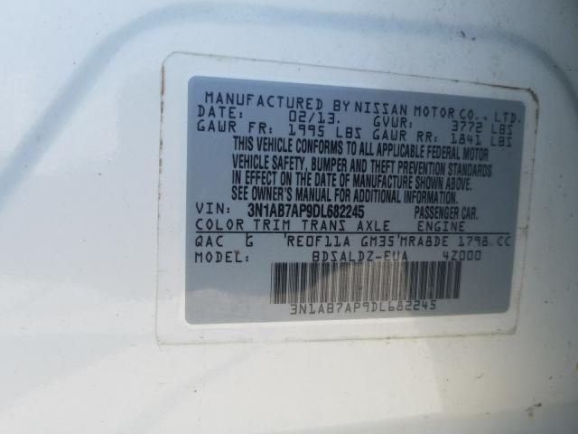 Photo 9 VIN: 3N1AB7AP9DL682245 - NISSAN SENTRA S 