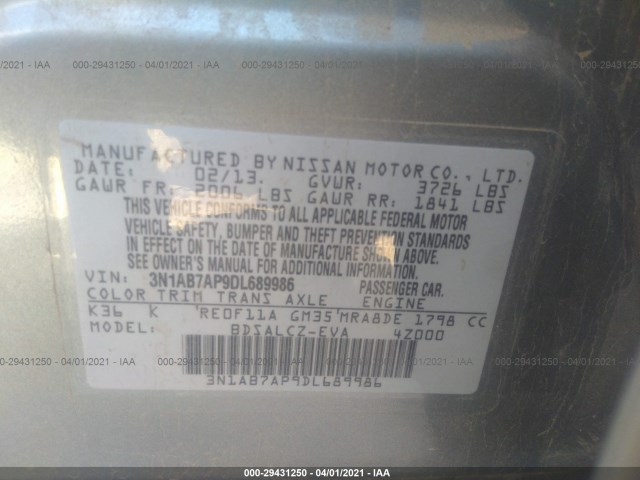 Photo 8 VIN: 3N1AB7AP9DL689986 - NISSAN SENTRA 