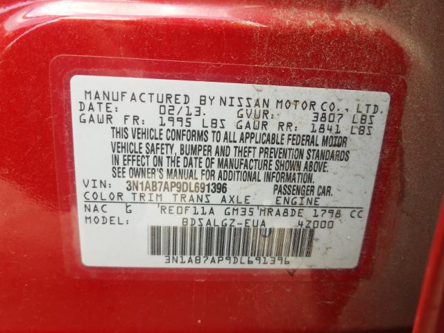 Photo 9 VIN: 3N1AB7AP9DL691396 - NISSAN SENTRA S 