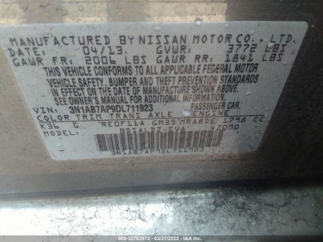 Photo 8 VIN: 3N1AB7AP9DL711923 - NISSAN SENTRA 