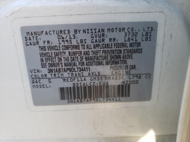 Photo 9 VIN: 3N1AB7AP9DL734411 - NISSAN SENTRA S 