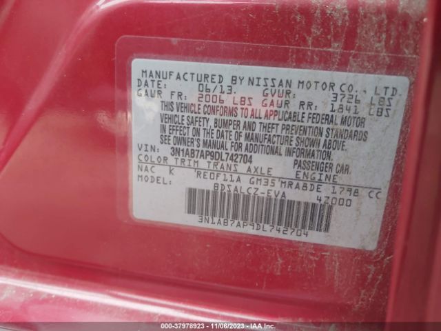 Photo 8 VIN: 3N1AB7AP9DL742704 - NISSAN SENTRA 