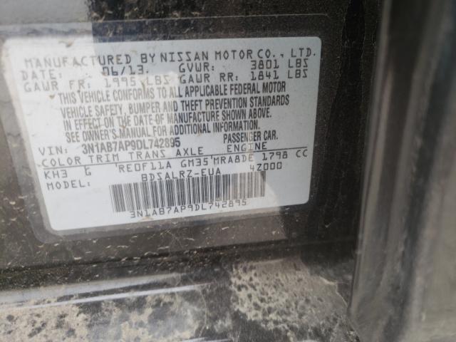 Photo 9 VIN: 3N1AB7AP9DL742895 - NISSAN SENTRA S 