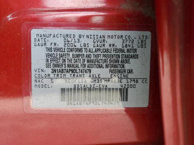 Photo 9 VIN: 3N1AB7AP9DL747479 - NISSAN SENTRA S 