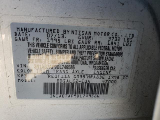 Photo 9 VIN: 3N1AB7AP9DL749586 - NISSAN SENTRA S 