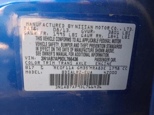 Photo 9 VIN: 3N1AB7AP9DL766436 - NISSAN SENTRA S 