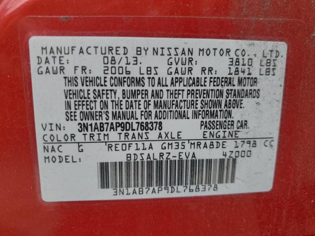 Photo 11 VIN: 3N1AB7AP9DL768378 - NISSAN SENTRA S 