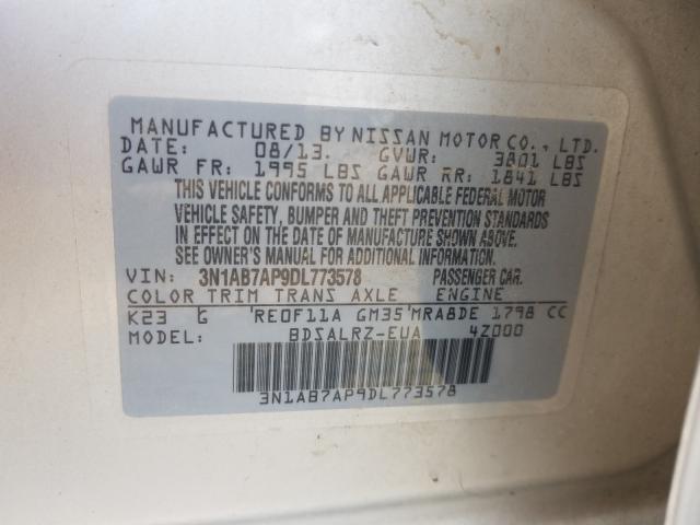 Photo 9 VIN: 3N1AB7AP9DL773578 - NISSAN SENTRA S 