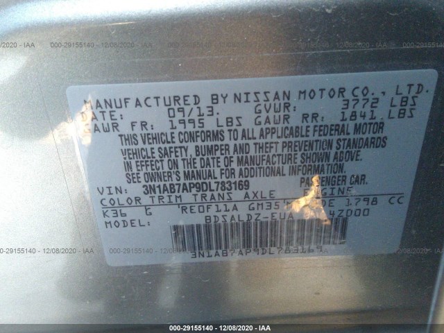 Photo 8 VIN: 3N1AB7AP9DL783169 - NISSAN SENTRA 