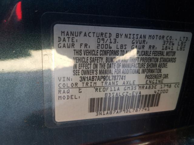 Photo 9 VIN: 3N1AB7AP9DL787741 - NISSAN SENTRA S 