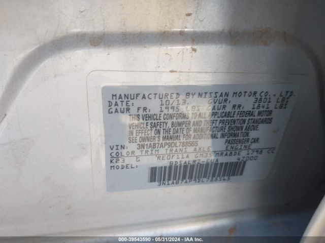 Photo 8 VIN: 3N1AB7AP9DL788565 - NISSAN SENTRA 