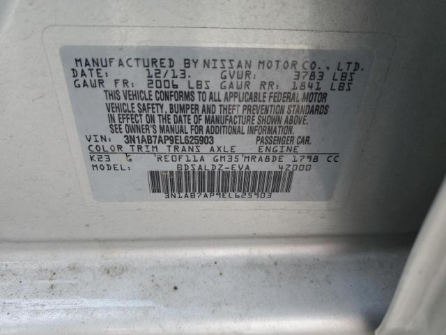 Photo 12 VIN: 3N1AB7AP9EL625903 - NISSAN SENTRA S 