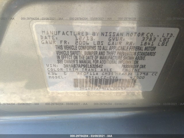 Photo 8 VIN: 3N1AB7AP9EL632642 - NISSAN SENTRA 